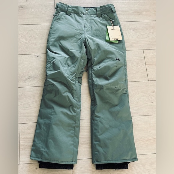 QUIKSILVER Estate Dry Flight Technology Youth PT Green Snow/ski Pants M 12 - Picture 1 of 13